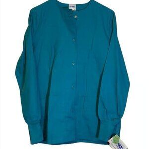 Classic Uniforms Teal Scrub Coat/Jacket Hospital Nurse Doctor Medical Small 3297